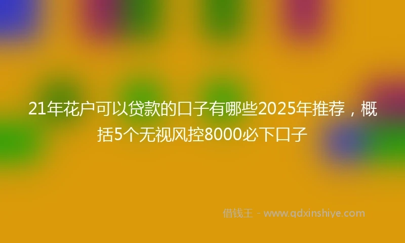 21年花户可以贷款的口子有哪些2025年推荐，概括5个无视风控8000必下口子