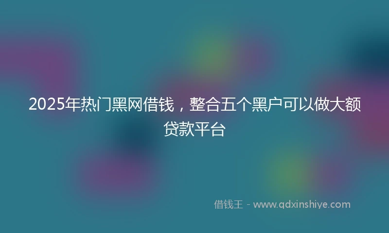 2025年热门黑网借钱，整合五个黑户可以做大额贷款平台