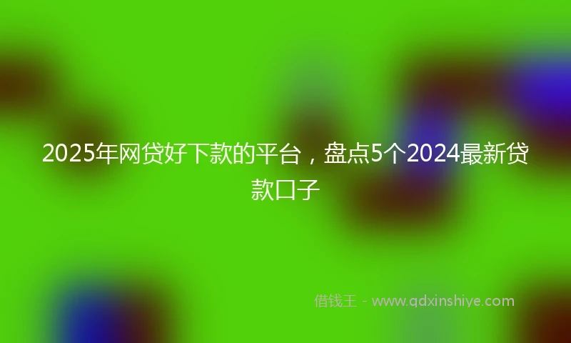 2025年网贷好下款的平台，盘点5个2024最新贷款口子
