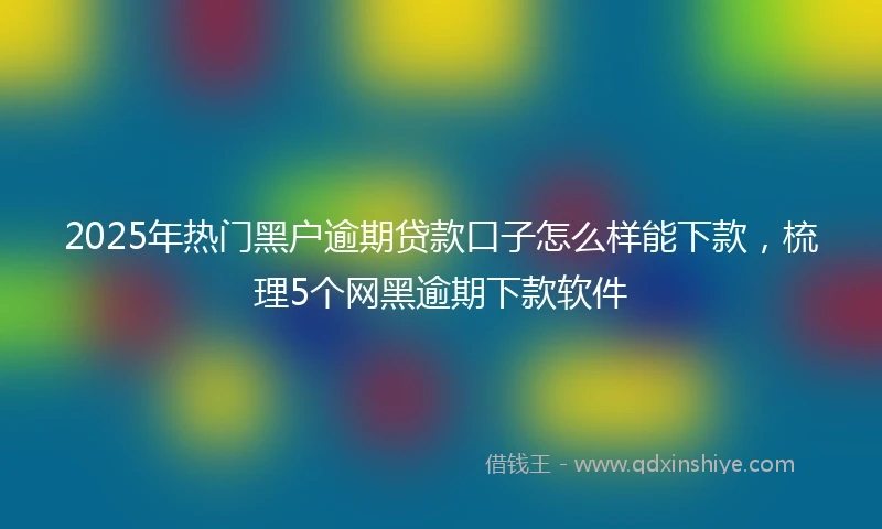 2025年热门黑户逾期贷款口子怎么样能下款，梳理5个网黑逾期下款软件