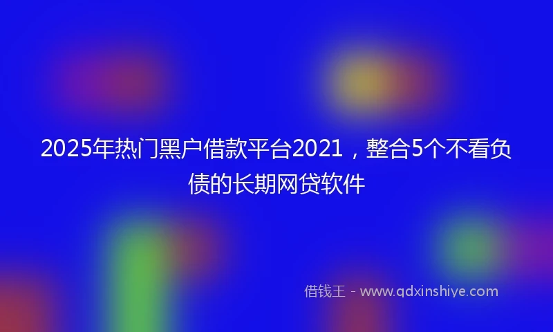 2025年热门黑户借款平台2021，整合5个不看负债的长期网贷软件