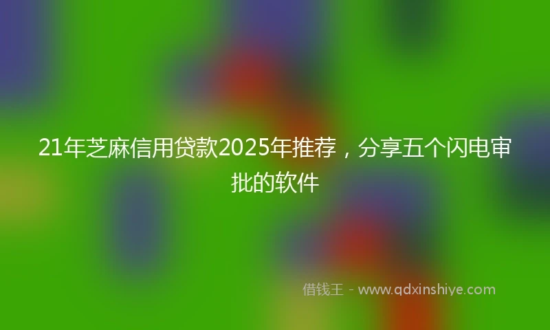21年芝麻信用贷款2025年推荐，分享五个闪电审批的软件