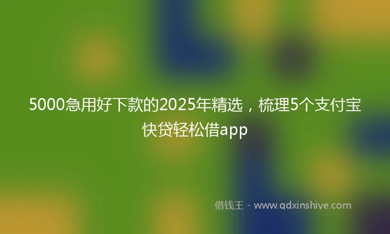 5000急用好下款的2025年精选，梳理5个支付宝快贷轻松借app