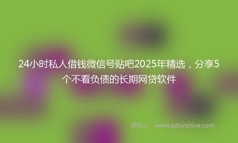 24小时私人借钱微信号贴吧2025年精选，分享5个不看负债的长期网贷软件