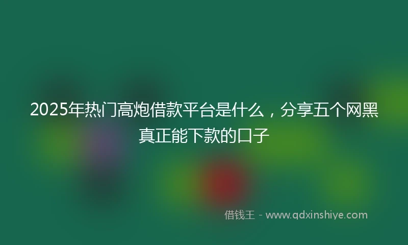2025年热门高炮借款平台是什么，分享五个网黑真正能下款的口子
