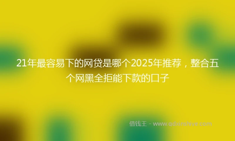 21年最容易下的网贷是哪个2025年推荐，整合五个网黑全拒能下款的口子