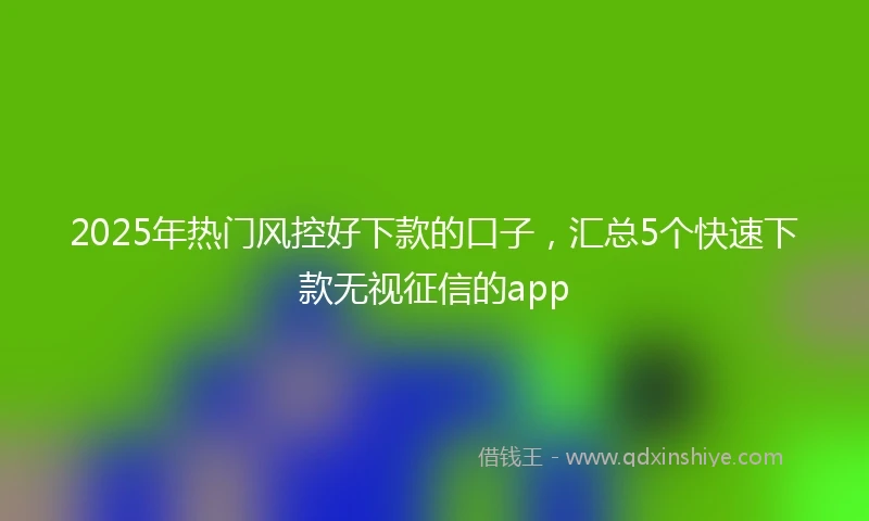 2025年热门风控好下款的口子，汇总5个快速下款无视征信的app