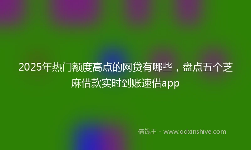 2025年热门额度高点的网贷有哪些，盘点五个芝麻借款实时到账速借app