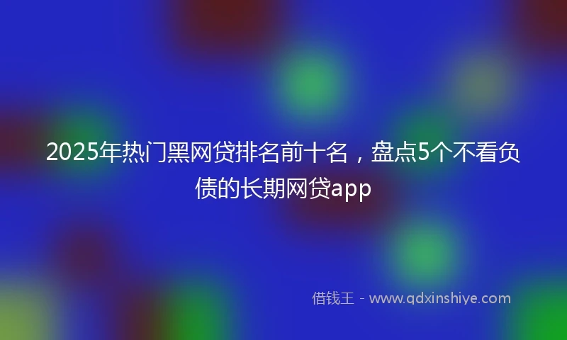 2025年热门黑网贷排名前十名，盘点5个不看负债的长期网贷app