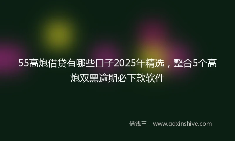 55高炮借贷有哪些口子2025年精选，整合5个高炮双黑逾期必下款软件