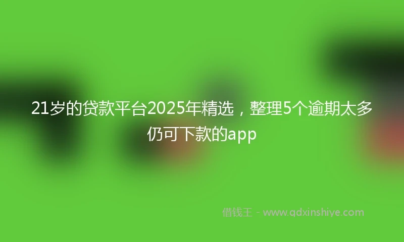 21岁的贷款平台2025年精选，整理5个逾期太多仍可下款的app