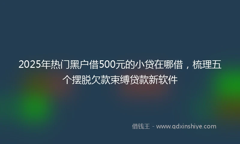 2025年热门黑户借500元的小贷在哪借，梳理五个摆脱欠款束缚贷款新软件