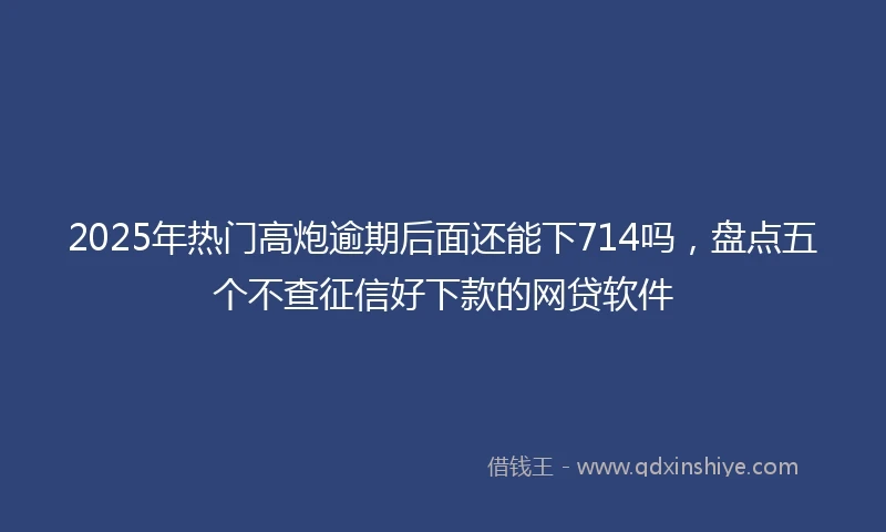 2025年热门高炮逾期后面还能下714吗，盘点五个不查征信好下款的网贷软件