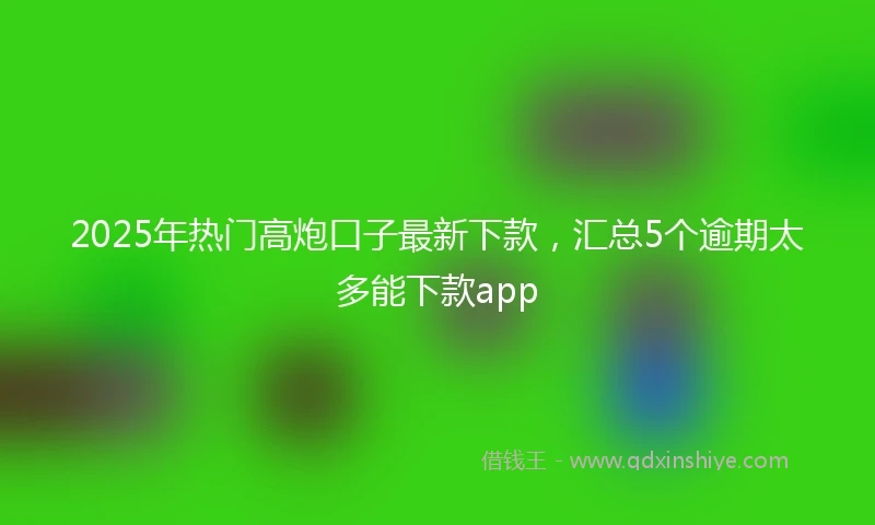 2025年热门高炮口子最新下款，汇总5个逾期太多能下款app