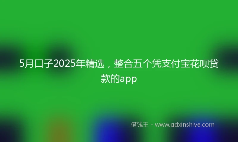 5月口子2025年精选,整合五个凭支付宝花呗贷款的app