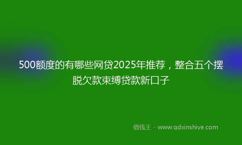 500额度的有哪些网贷2025年推荐，整合五个摆脱欠款束缚贷款新口子