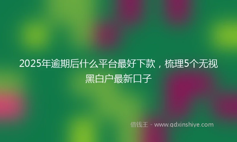 2025年逾期后什么平台最好下款，梳理5个无视黑白户最新口子