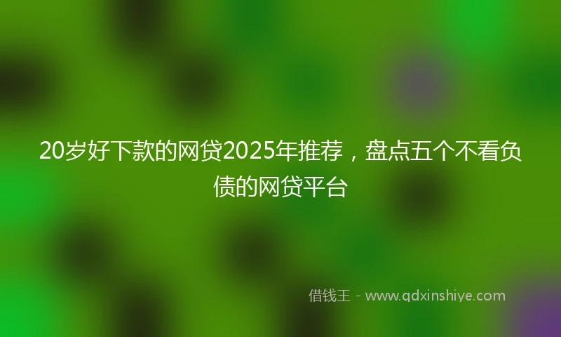 20岁好下款的网贷2025年推荐，盘点五个不看负债的网贷平台