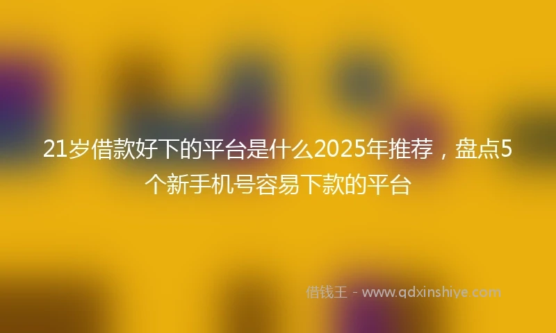 21岁借款好下的平台是什么2025年推荐，盘点5个新手机号容易下款的平台
