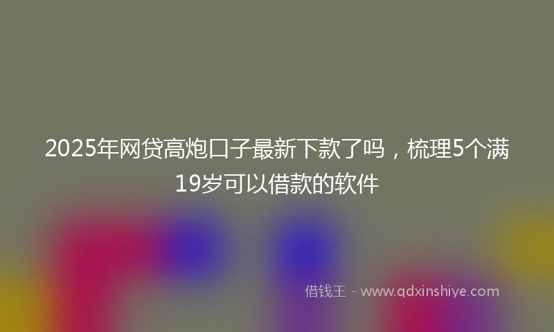 2025年网贷高炮口子最新下款了吗，梳理5个满19岁可以借款的软件