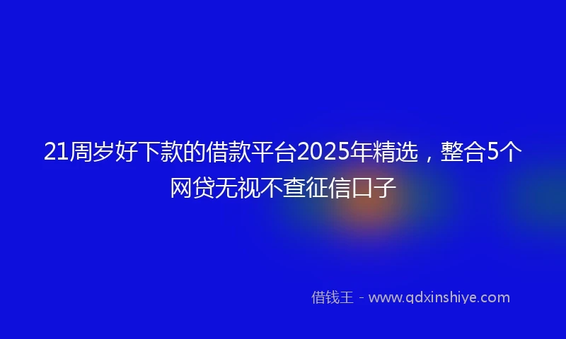 21周岁好下款的借款平台2025年精选，整合5个网贷无视不查征信口子