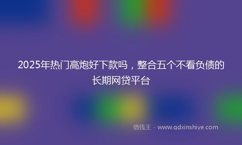 2025年热门高炮好下款吗，整合五个不看负债的长期网贷平台