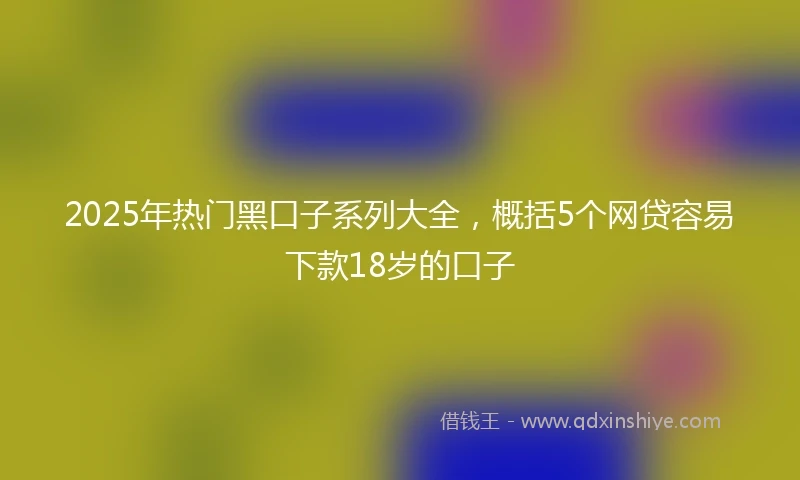 2025年热门黑口子系列大全，概括5个网贷容易下款18岁的口子