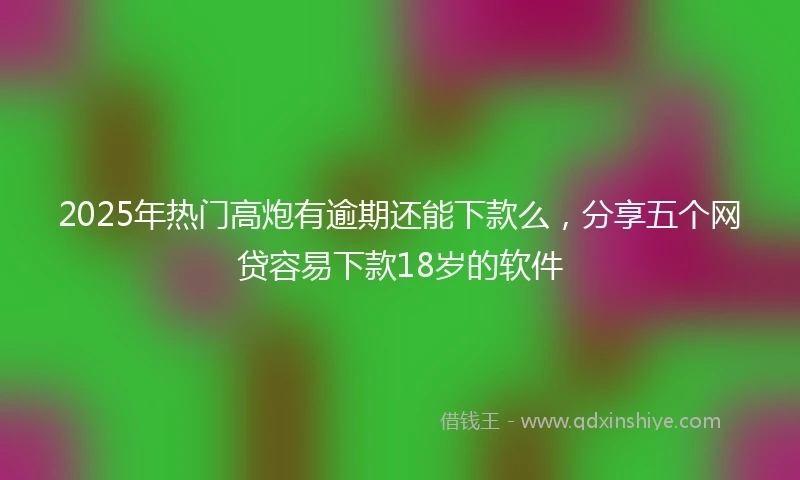 2025年热门高炮有逾期还能下款么，分享五个网贷容易下款18岁的软件