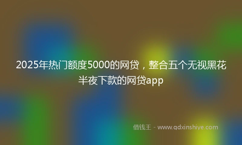 2025年热门额度5000的网贷，整合五个无视黑花半夜下款的网贷app