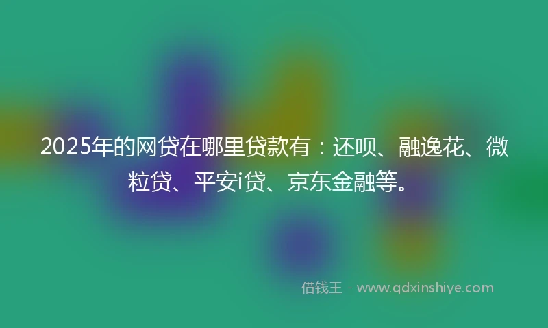 2025年的网贷在哪里贷款有：还呗、融逸花、微粒贷、平安i贷、京东金融等。