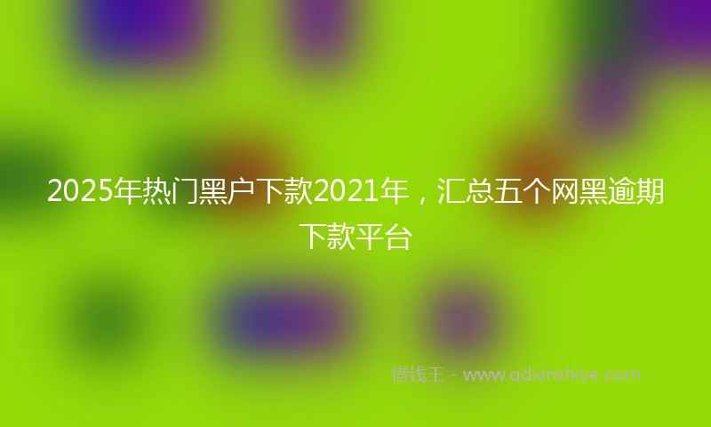 2025年热门黑户下款2021年，汇总五个网黑逾期下款平台