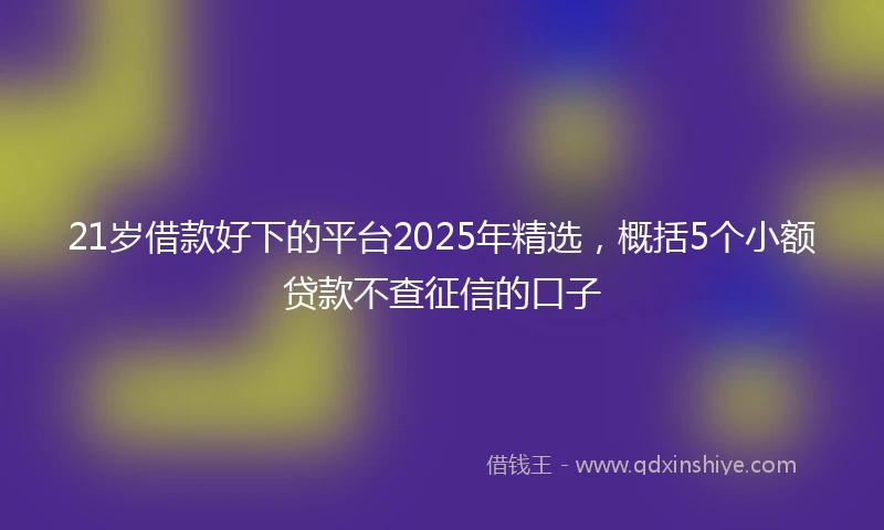 21岁借款好下的平台2025年精选，概括5个小额贷款不查征信的口子