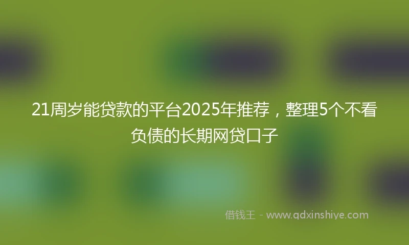 21周岁能贷款的平台2025年推荐，整理5个不看负债的长期网贷口子