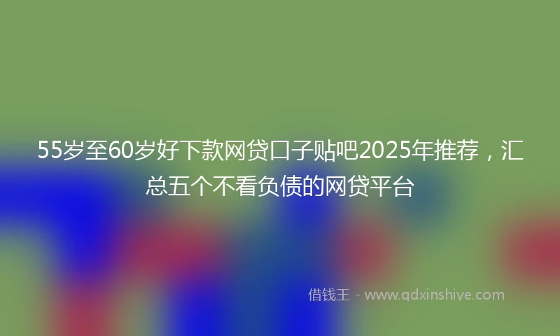 55岁至60岁好下款网贷口子贴吧2025年推荐，汇总五个不看负债的网贷平台