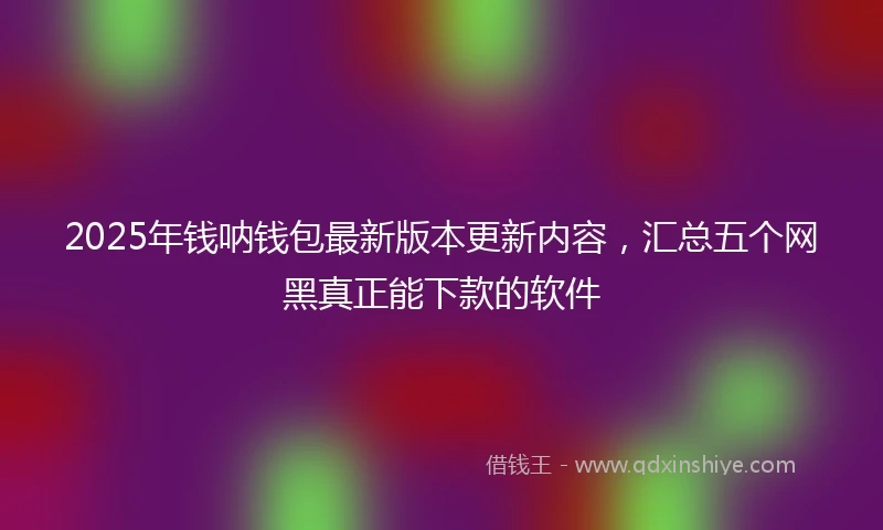 2025年钱呐钱包最新版本更新内容，汇总五个网黑真正能下款的软件