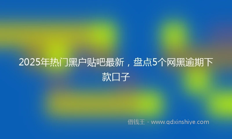 2025年热门黑户贴吧最新，盘点5个网黑逾期下款口子