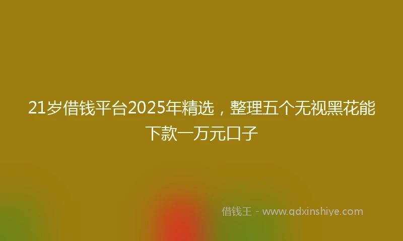 21岁借钱平台2025年精选，整理五个无视黑花能下款一万元口子