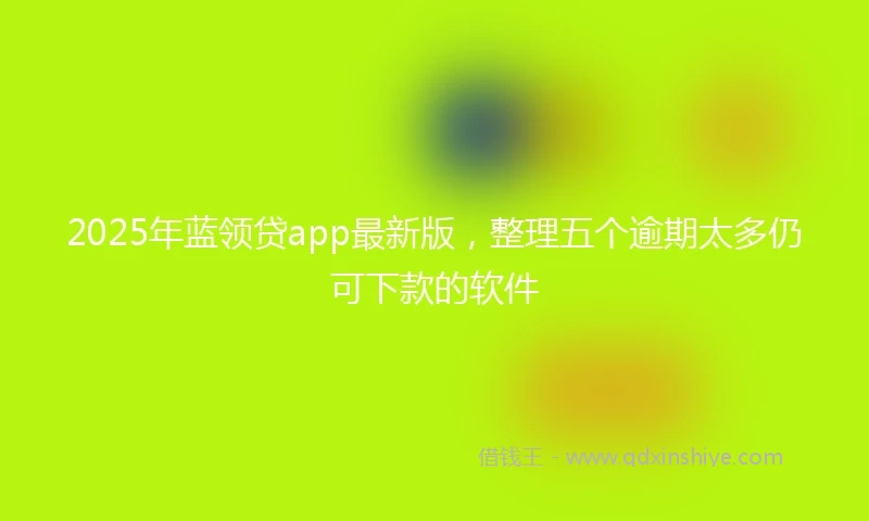 2025年蓝领贷app最新版，整理五个逾期太多仍可下款的软件