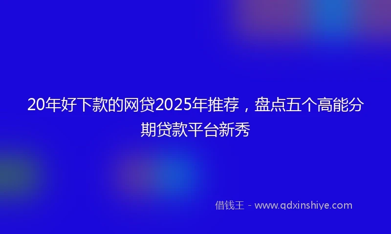 20年好下款的网贷2025年推荐，盘点五个高能分期贷款平台新秀