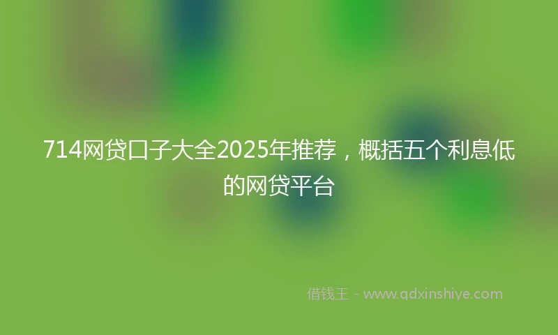714网贷口子大全2025年推荐，概括五个利息低的网贷平台