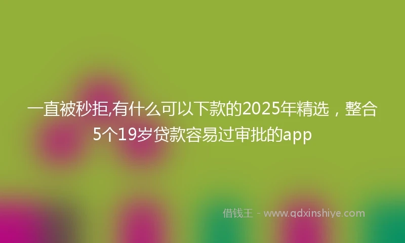 一直被秒拒,有什么可以下款的2025年精选，整合5个19岁贷款容易过审批的app