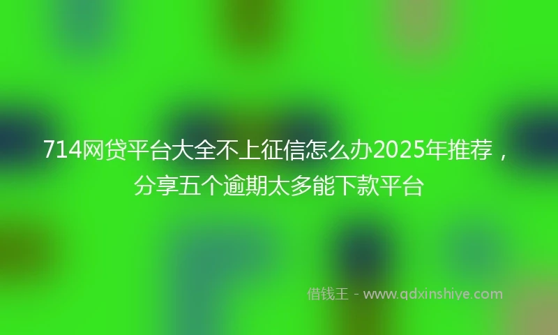 714网贷平台大全不上征信怎么办2025年推荐，分享五个逾期太多能下款平台