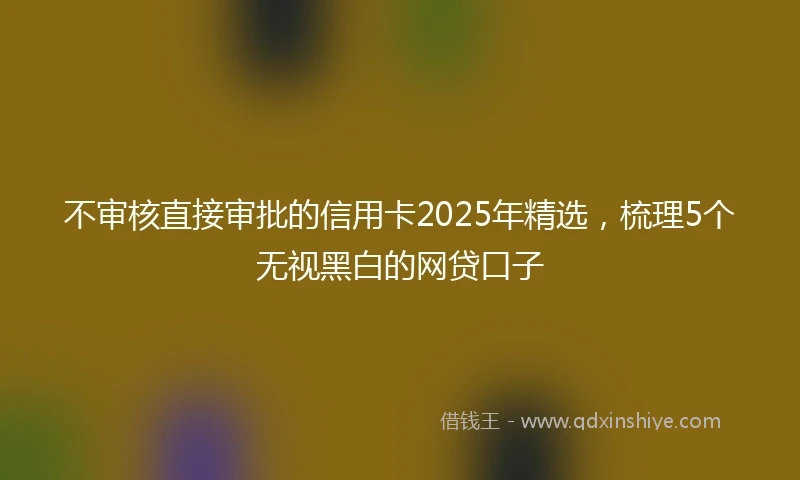 不审核直接审批的信用卡2025年精选，梳理5个无视黑白的网贷口子