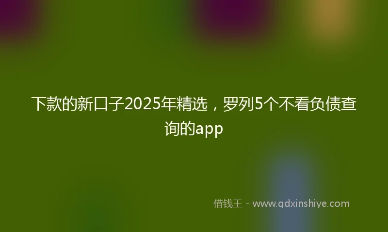 下款的新口子2025年精选，罗列5个不看负债查询的app