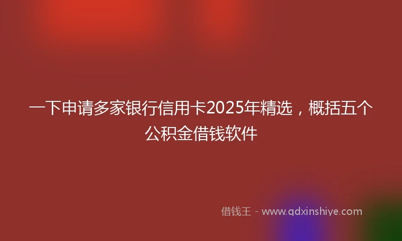 一下申请多家银行信用卡2025年精选，概括五个公积金借钱软件