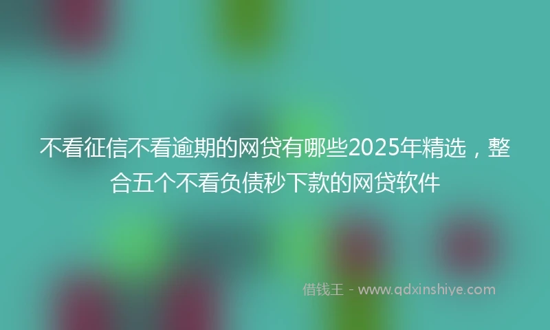不看征信不看逾期的网贷有哪些2025年精选，整合五个不看负债秒下款的网贷软件