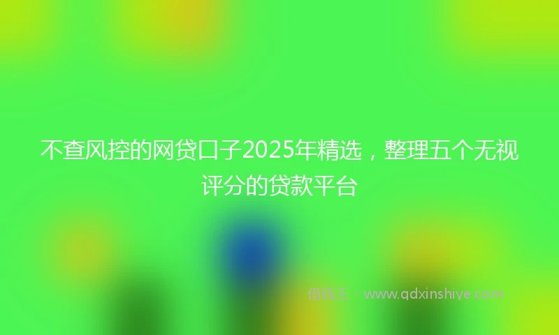 不查风控的网贷口子2025年精选，整理五个无视评分的贷款平台