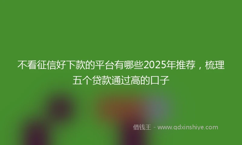 不看征信好下款的平台有哪些2025年推荐，梳理五个贷款通过高的口子