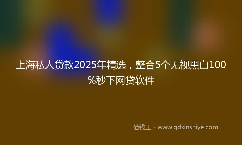 上海私人贷款2025年精选，整合5个无视黑白100%秒下网贷软件