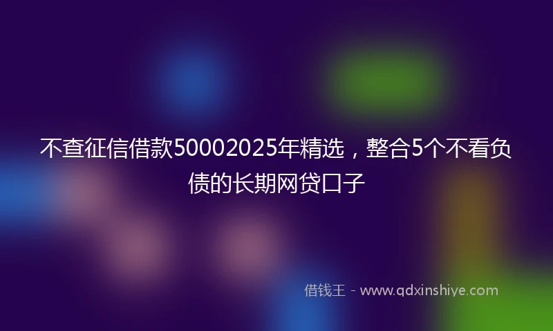不查征信借款50002025年精选，整合5个不看负债的长期网贷口子